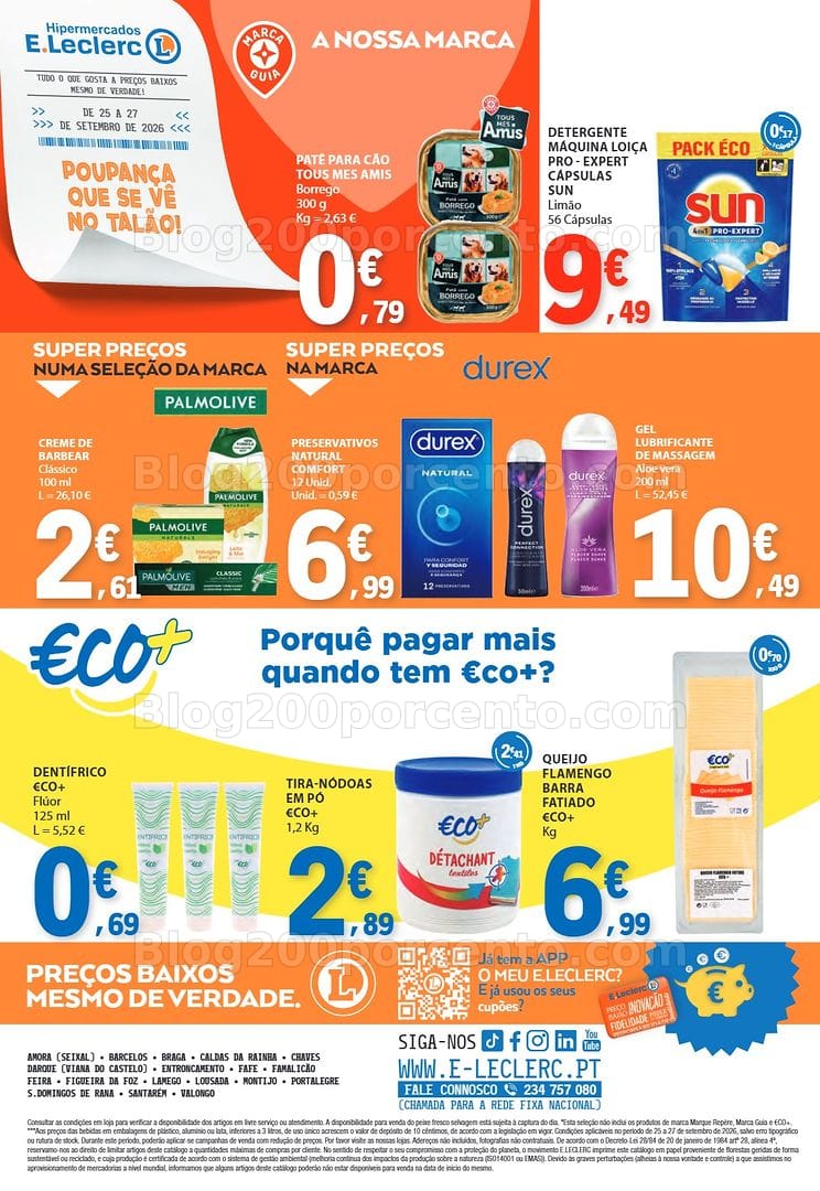Antevisão Folheto E-LECLERC Promoções Fim de Semana - 25 a 27 setembro